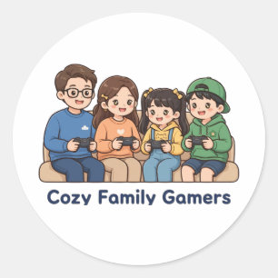 Adesivo de Jogadores de Família Aconchegante - Pre