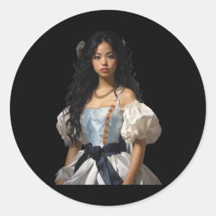Adesivo De Jovem Bela Mulher No Vidente