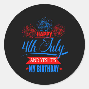 Adesivo De Julho Fireworks Birthday Usa Patriotic American