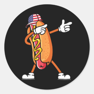 Adesivo De Julho Hotdog Pulga A Independência Da Bandeira
