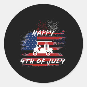 Adesivo De julho Looping Parade Holiday Golf Cart American