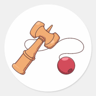 Adesivo de Kendama Tradicional Japonês de Madeira