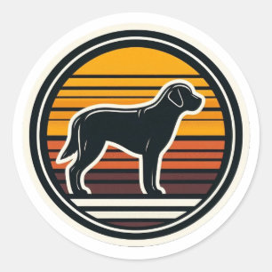 Adesivo de Labrador Retriever Vintage Pôr do Sol R