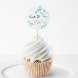 Adesivo de Laço Azul Obrigado