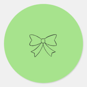 Adesivo de Laço Mínimo - Adesivo de Laço Verde Coq