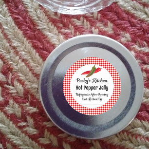 Adesivo de latas de gelatina de pimenta quente
