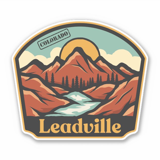 Adesivo de Leadville, Colorado (Frente)