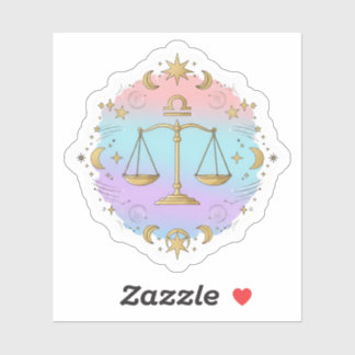 Adesivo de Libra Zodíaco Balança Astrologia Celest