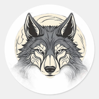 Adesivo de Lobo Solitário