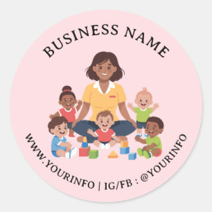 Adesivo de Logo de Creche Minimalista
