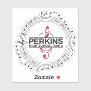 Adesivo de Logo de Notas Musicais