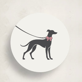 Adesivo de Logo de Passeador de Cães Clássico Eleg