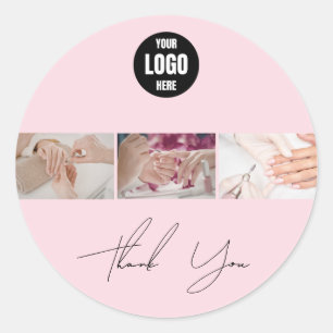 Adesivo de Logo de Tecnologia de Unhas Preto e Bra