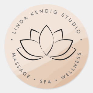 Adesivo de Logo de Terapeuta de Massagem Boho