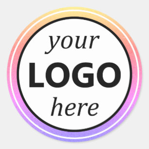 Adesivo de Logotipo Cores Arco-íris Multicolorido