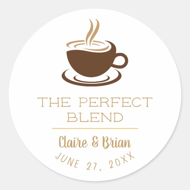 Adesivo de logotipo de café simples (Frente)