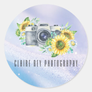 Adesivo de logotipo de fotógrafo de luxo