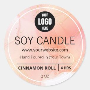 Adesivo de logotipo de negócios de velas de luxo