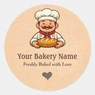 Adesivo de logotipo de padaria personalizada - Log