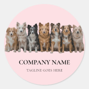 Adesivo de logotipo simples de passeador de cães /