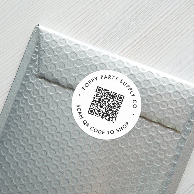 Adesivo de Loja de QR Code Personalizado (Criador carregado)