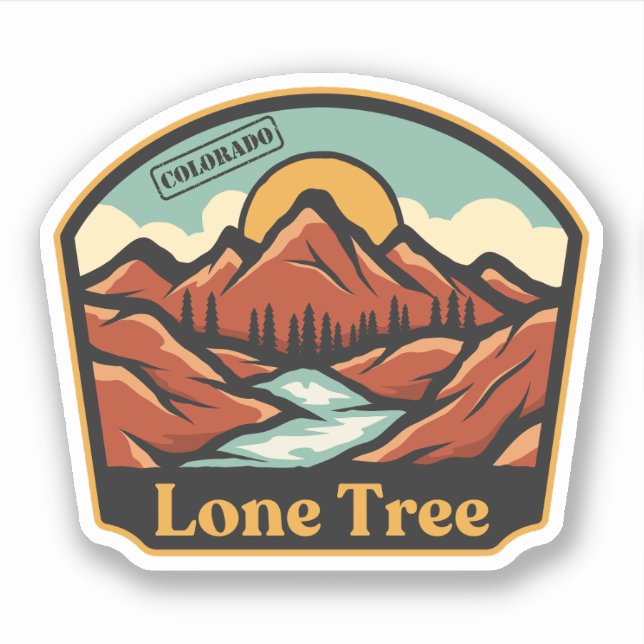 Adesivo de Lone Tree, Colorado (Frente)