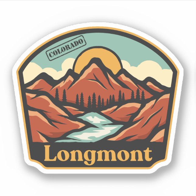 Adesivo de Longmont, Colorado (Frente)