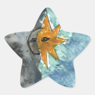 Adesivo de lua solar celestial