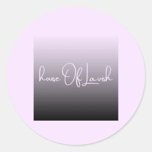 Adesivo de Luxo com Logo Lilás Noir Ombre