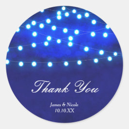 Adesivo de Luzes de String de Noite Rústica Azul C