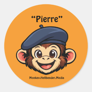 Adesivo de Macaco Macaco Caqui - Pierre