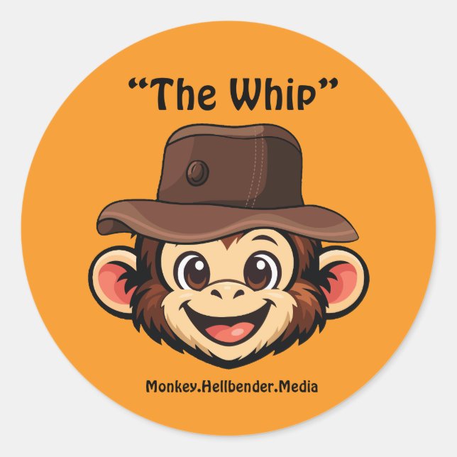Adesivo de Macaco Macaco Khaki - O Chicote (Frente)