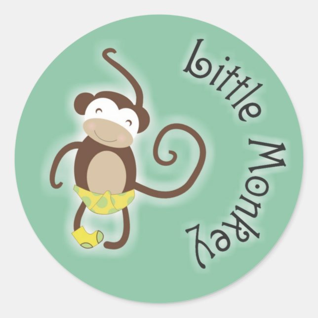 Adesivo de Macaquinho Bebê 3,8 cm (Frente)