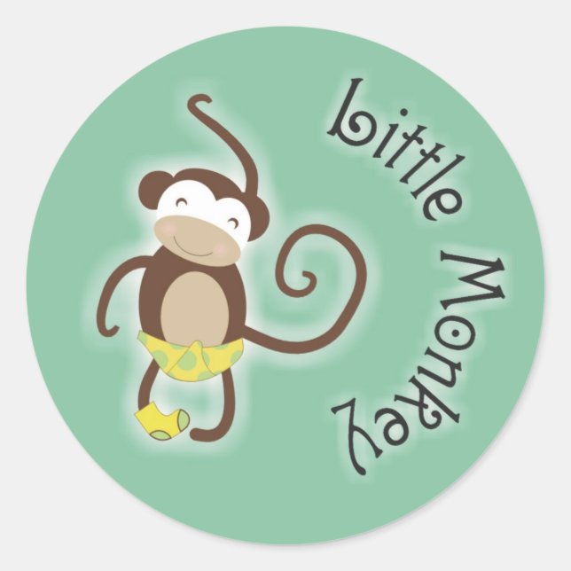 Adesivo de Macaquinho Bebê 3,8 cm (Frente)