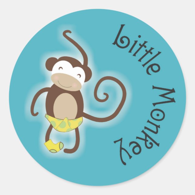 Adesivo de Macaquinho Bebê 3,8 cm (Frente)
