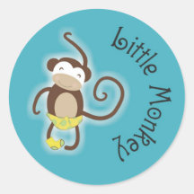 Adesivo de Macaquinho Bebê 7,62 cm
