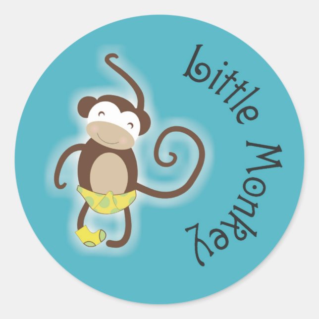 Adesivo de Macaquinho Bebê 7,62 cm (Frente)