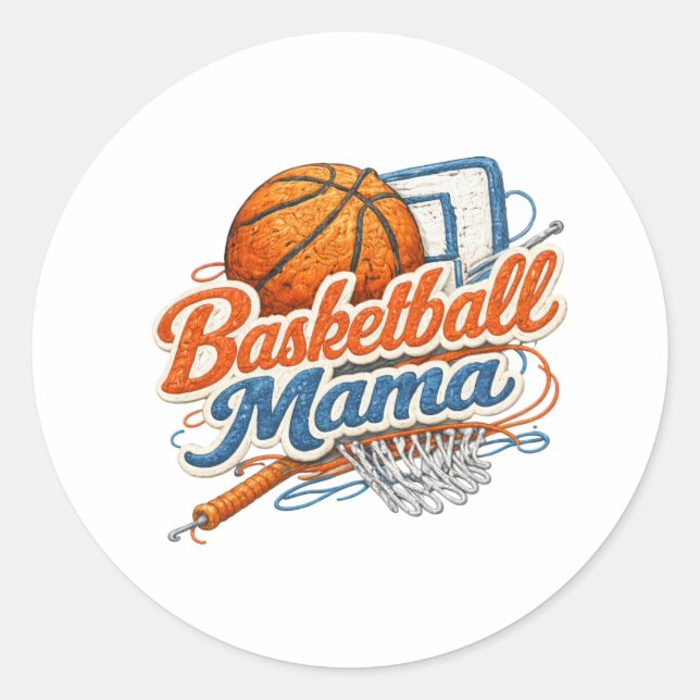 Adesivo de Mãe de Basquete (Frente)