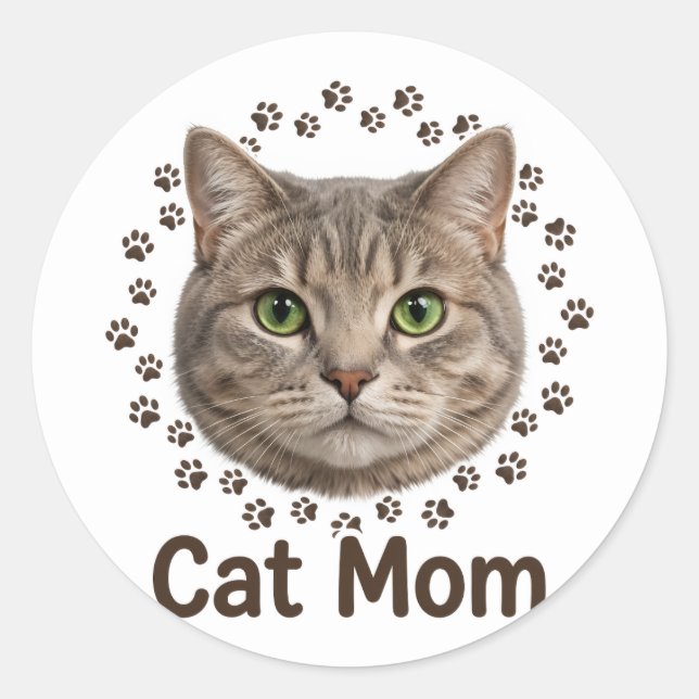 Adesivo de Mãe de Gato (Frente)