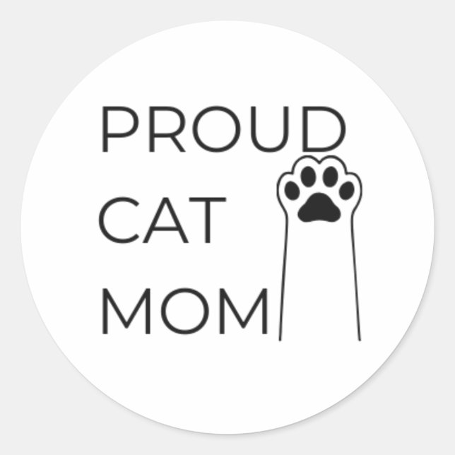 Adesivo de Mãe de Gato Orgulhosa – Presente Fofo p (Frente)