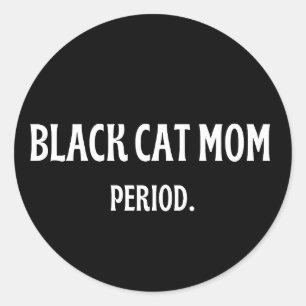 Adesivo de Mãe de Gato Preto Período Vinil Preto A