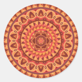 Adesivo de Mandala Marrom Terroso Boho Neutro