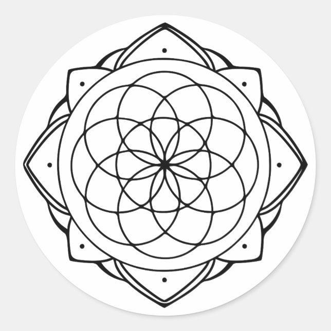 Adesivo de Mandala Simples (Frente)