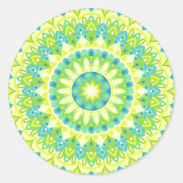 Adesivo de Mandala Verde Inspirado na Natureza Boh