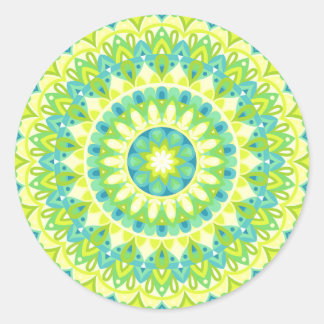 Adesivo de Mandala Verde Inspirado na Natureza Boh