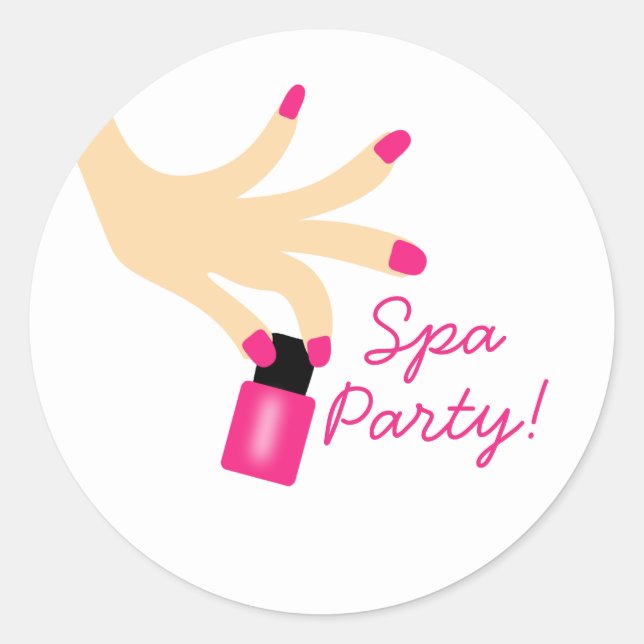 Adesivo de Manicure para Spa de Aniversário ou Chá (Frente)