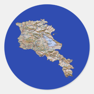 Adesivo de Mapa Armênia
