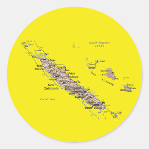 Adesivo de Mapa da Nova Caledônia