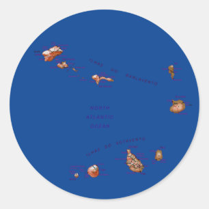 Adesivo de mapa de Cabo Verde