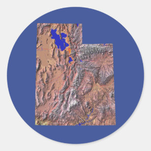 Adesivo de Mapa de Utah